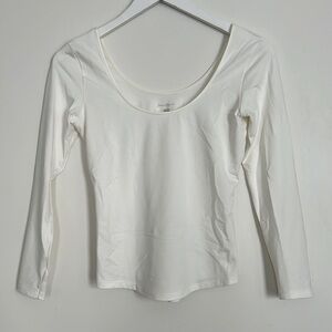 MAME KUROGOUCHI HEATTECH BALLET NECK T-SHIRT (SILK BLEND) - XS